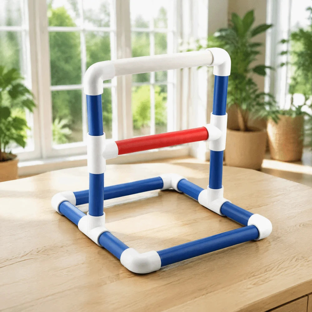 Tabletop PVC Bird Play Center – Parrot Gym Perch & Toy Tray