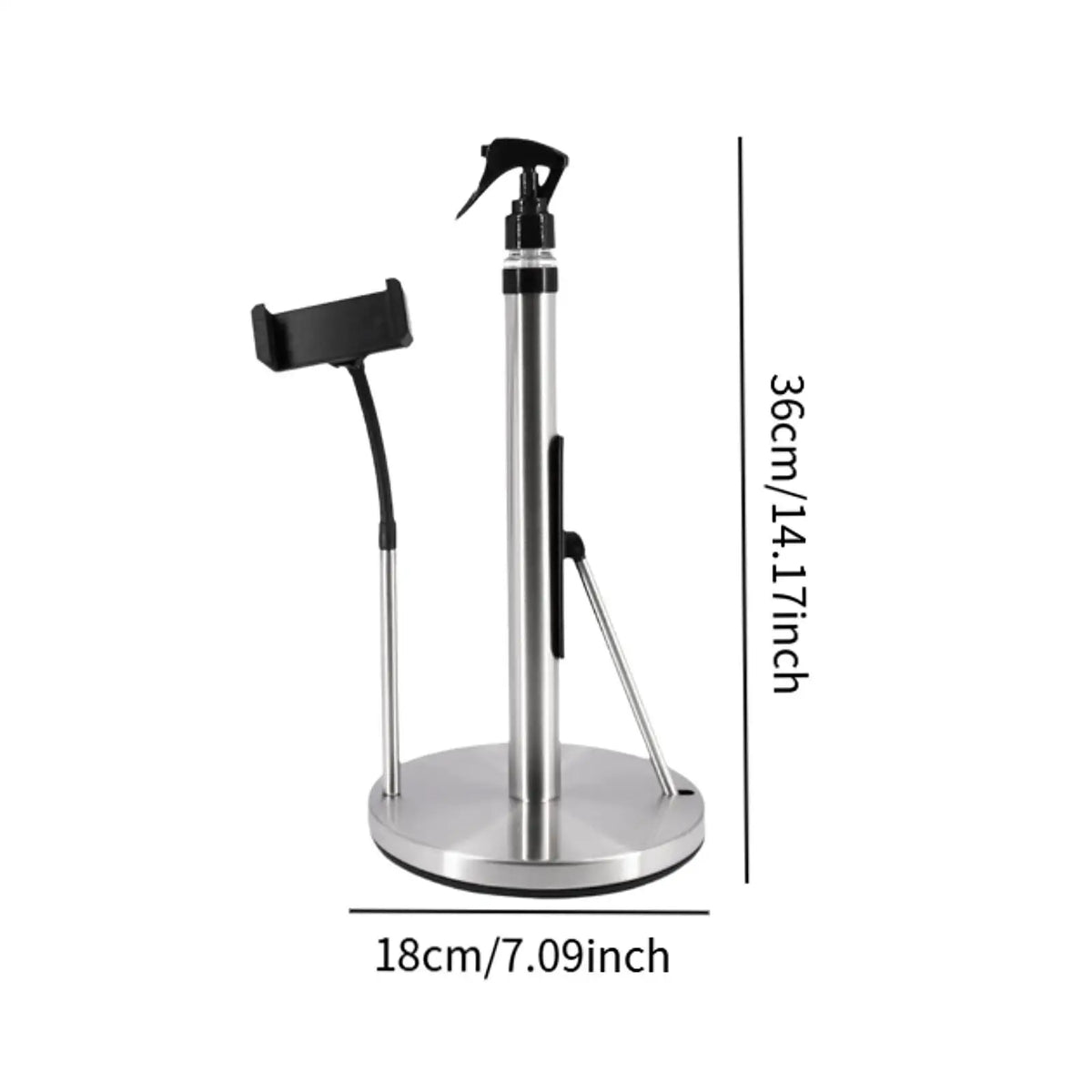 3-in-1 Stainless Steel Paper Towel Holder & Spray Organizer