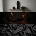 Gothic Casket Plaque with Cross | Slim Wood Wall Sculpture