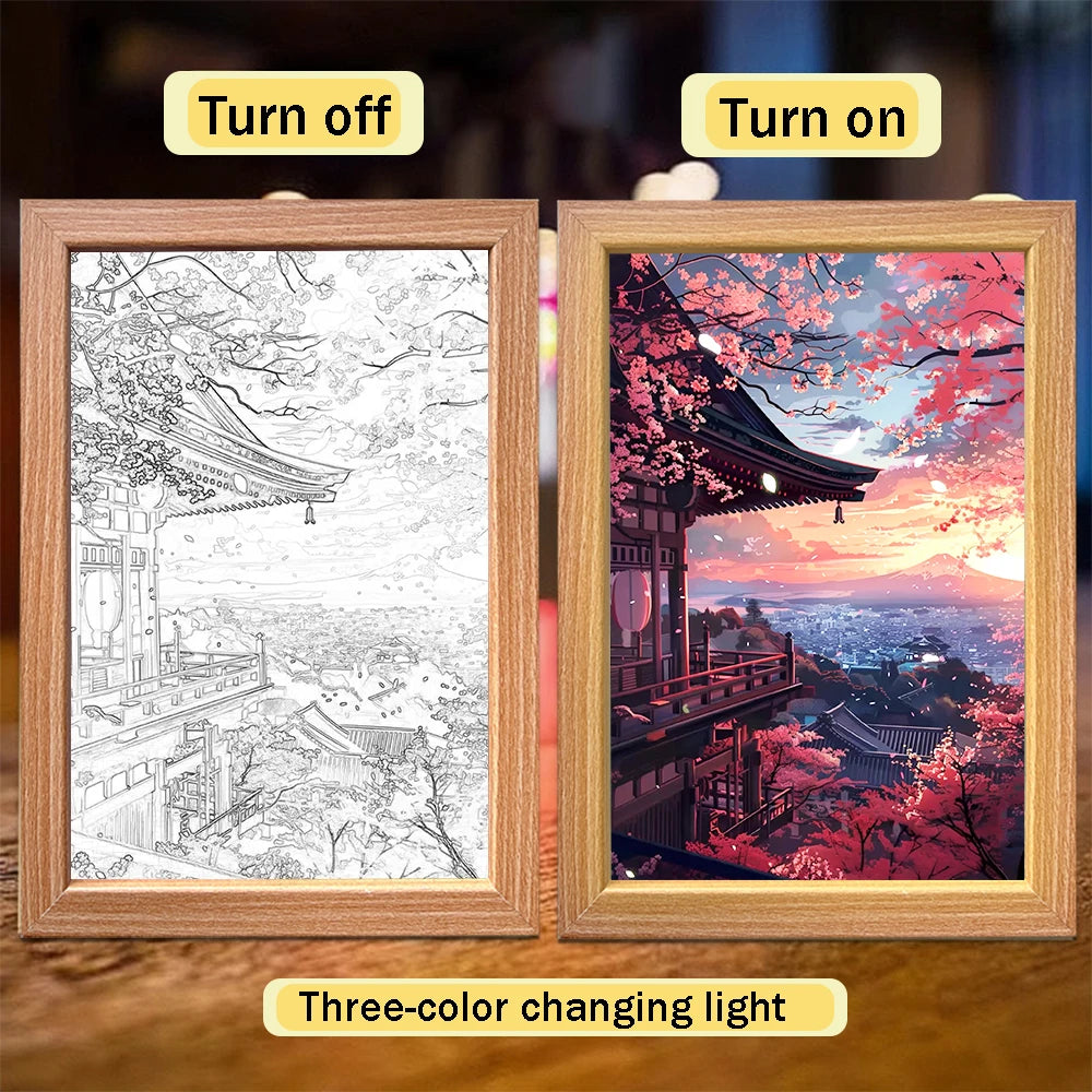 Tokyo Japan LED Light Painting – 2-in-1 Wall & Desk Lamp