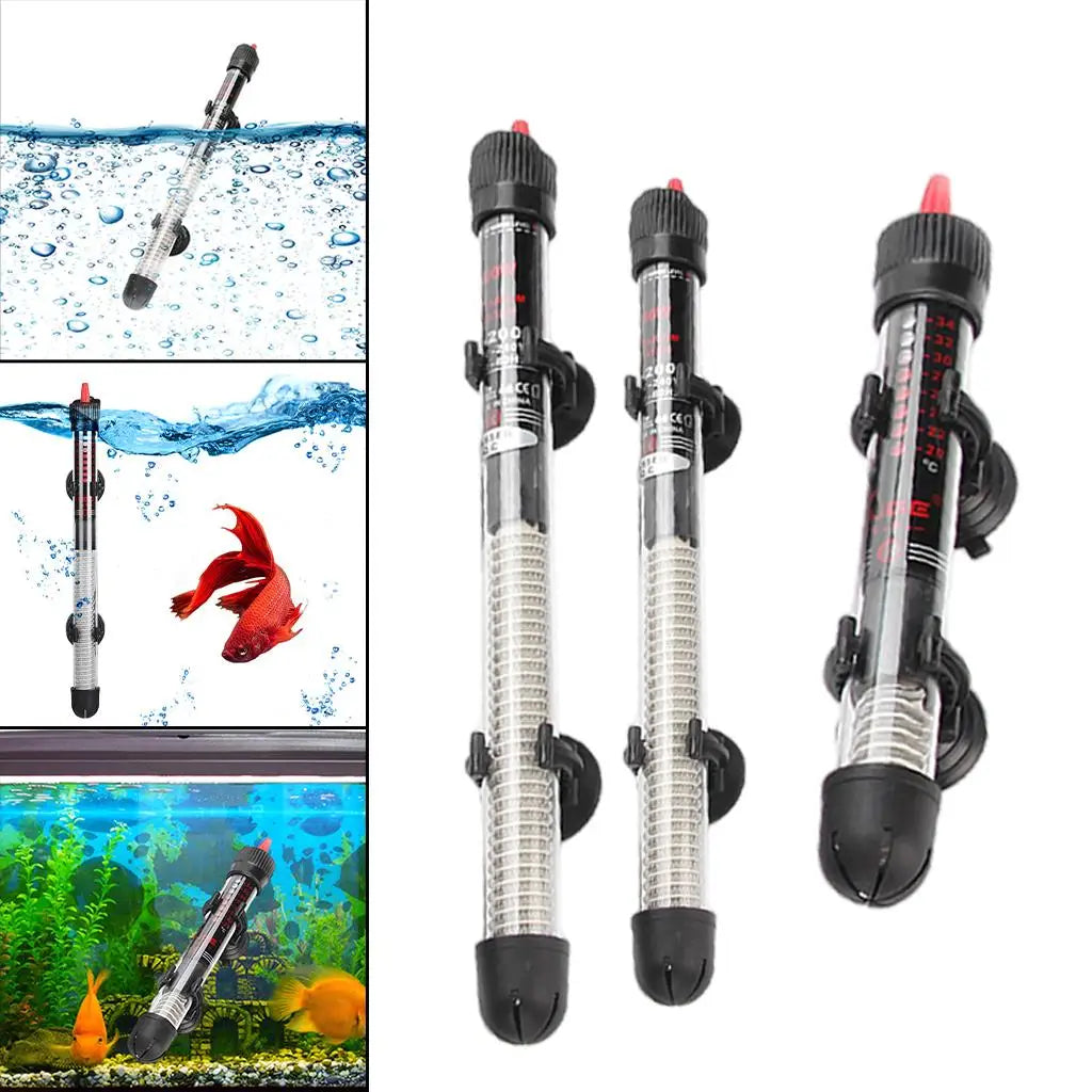 Glass Submersible Aquarium Heater – Adjustable 25W–300W Thermostat