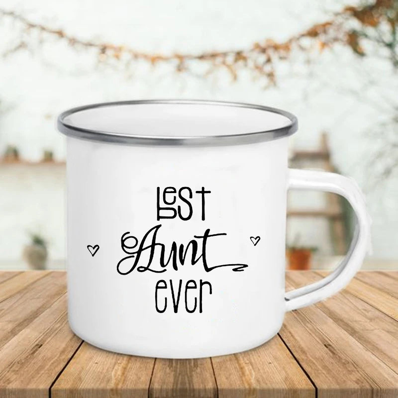 Best Mom & Dad Ever Enamel Mug – 360ml Gift Drinkware