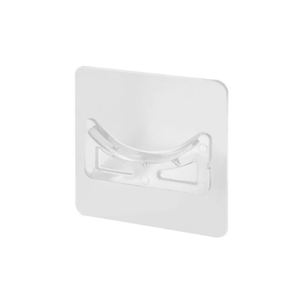 2-Pack No-Drill Self-Adhesive Curtain Rod Holders – Clear ABS