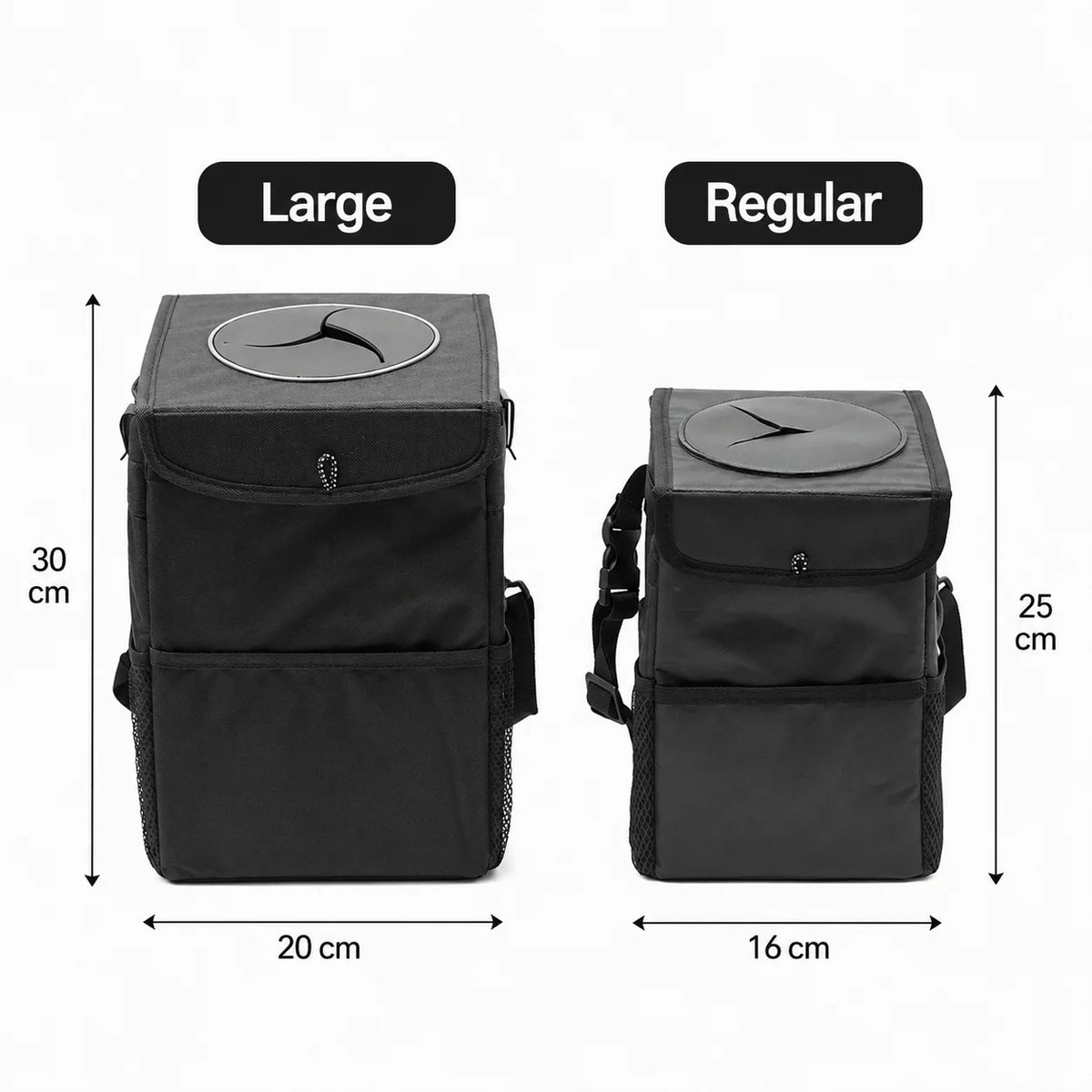 Waterproof Car Trash Bin – Self-Closing Lid & Backseat Organizer