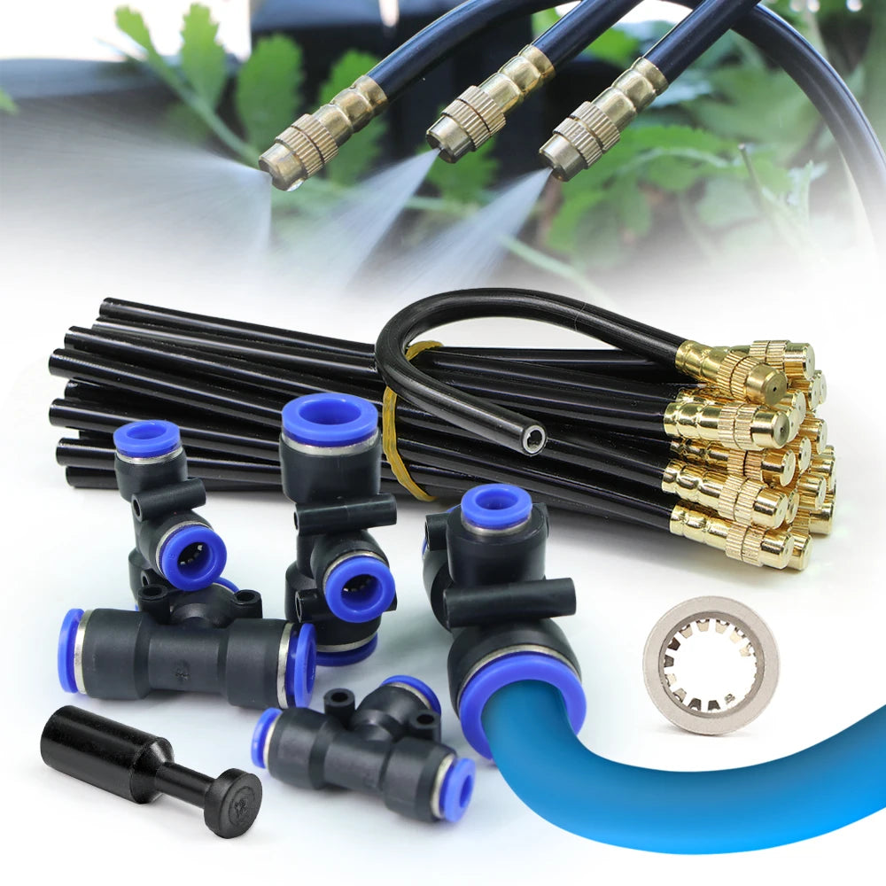 Flexible Brass Misting Nozzle Kit 20/30/50cm – DIY Cooling Spray