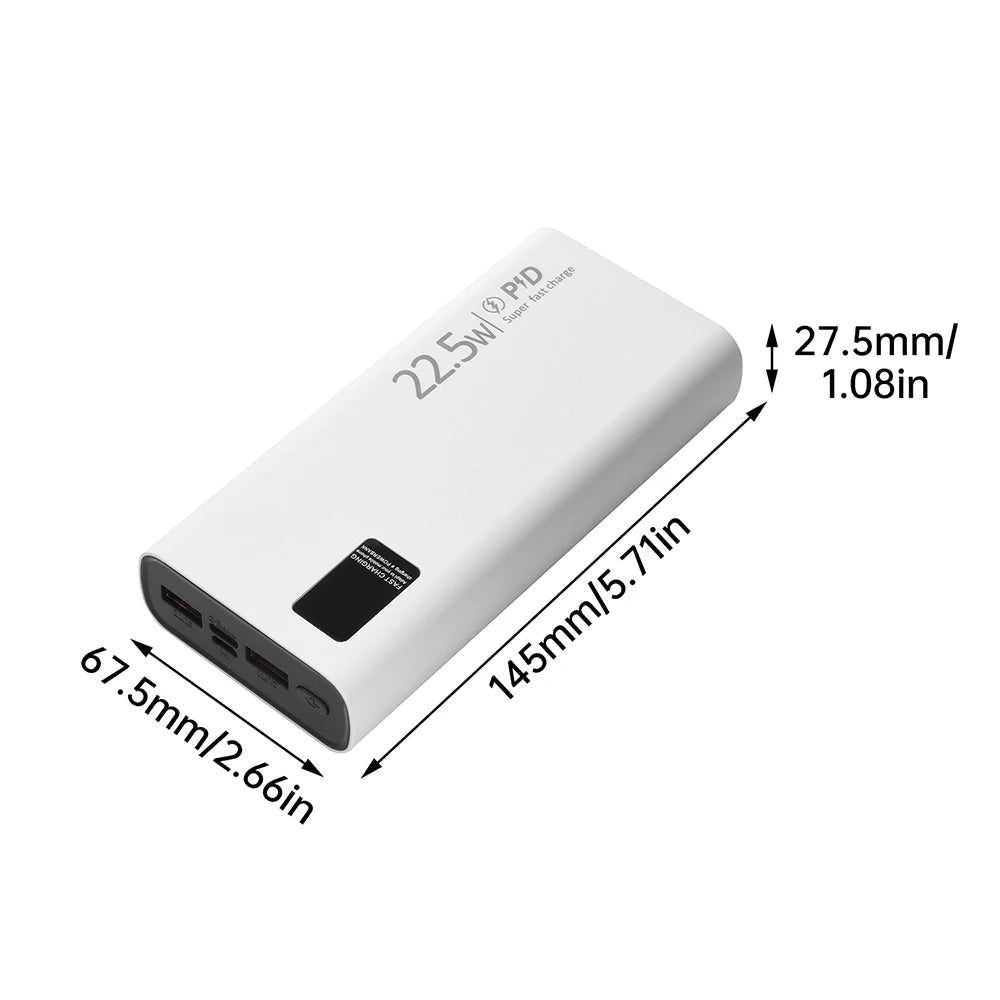 22.5W Fast Charging DIY Power Bank Case 20000mAh PD/QC/VOOC