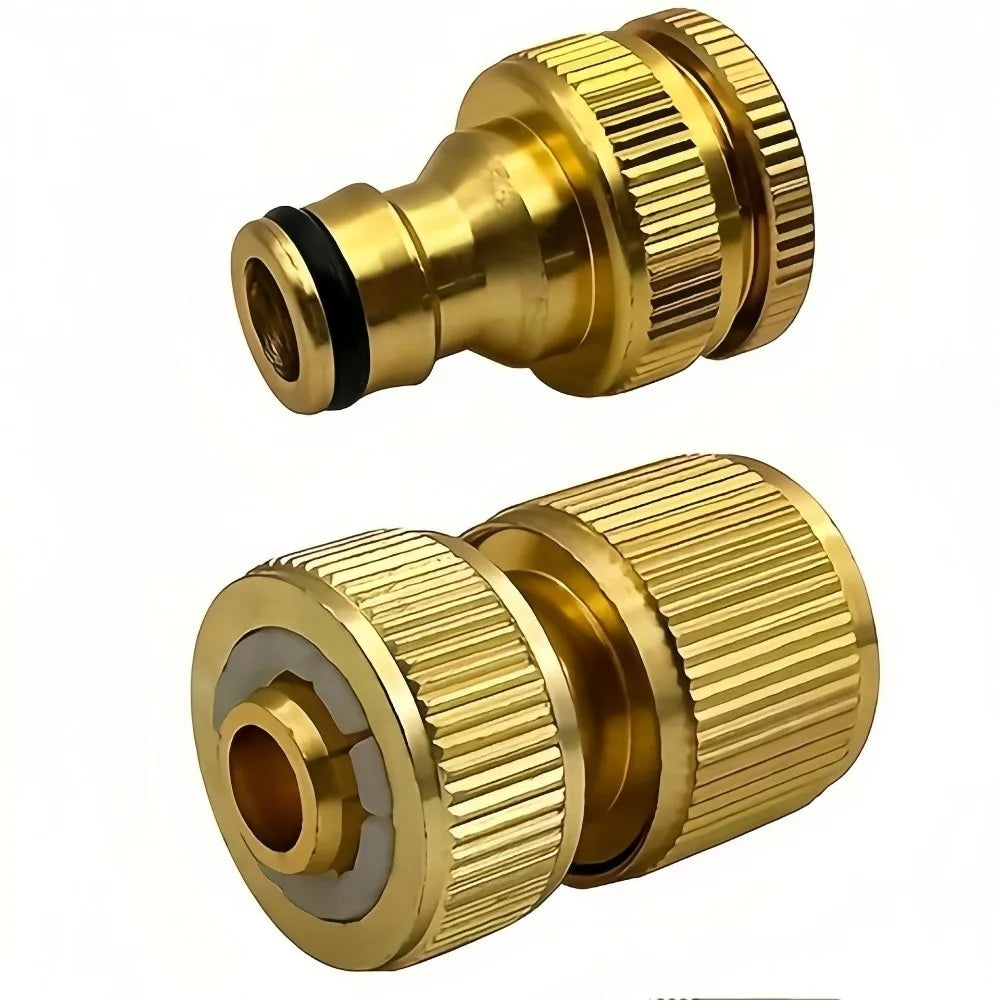 Aluminum Alloy Hose Quick Connector – Copper-Plated 1/2" 3/4"