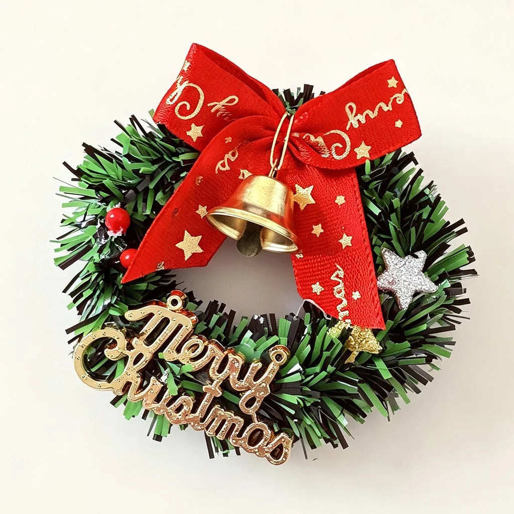 Mini Christmas Grass Wreaths 6cm, 10-Pack – DIY Ornaments