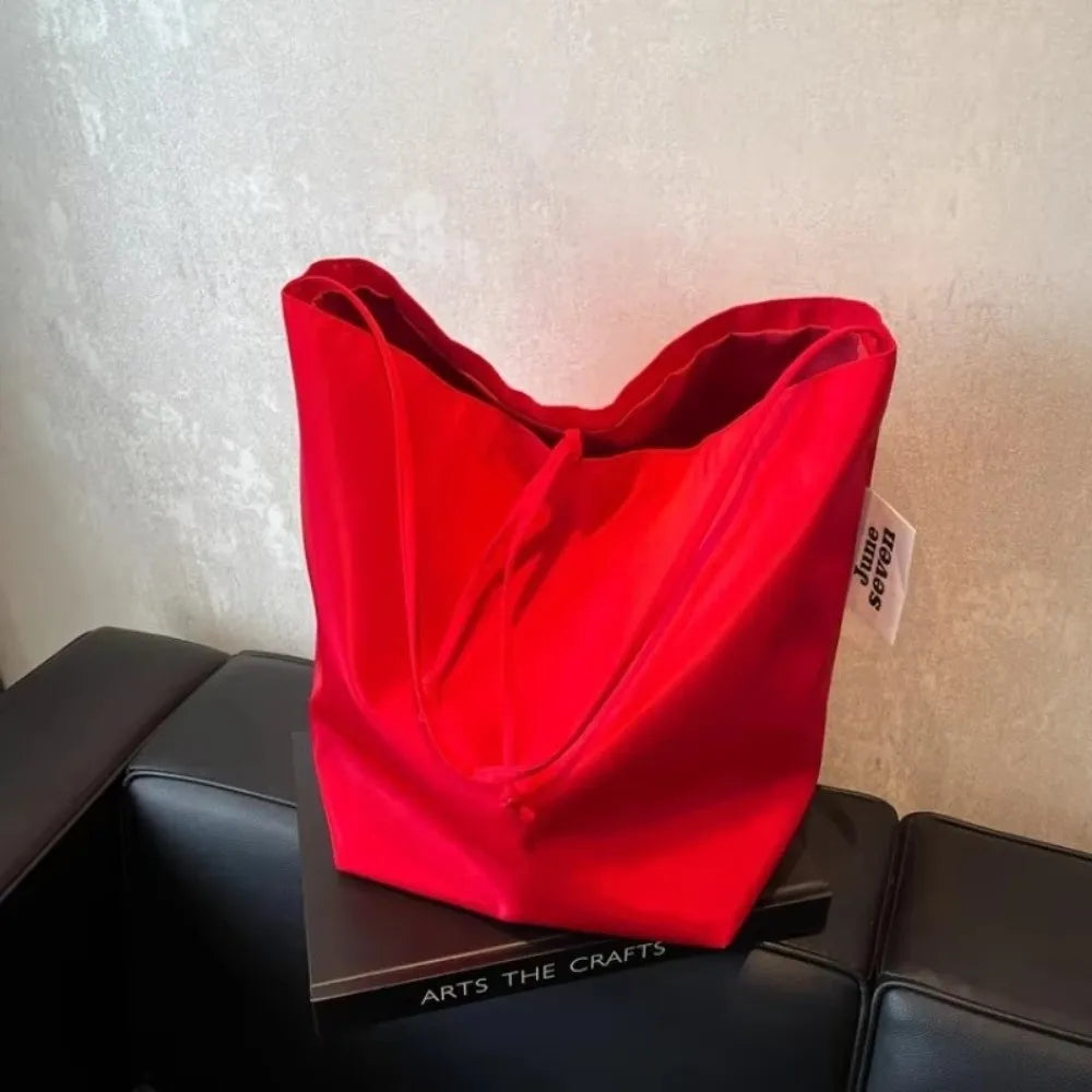 Large Capacity Soft Nylon Shoulder Tote Bag for Women