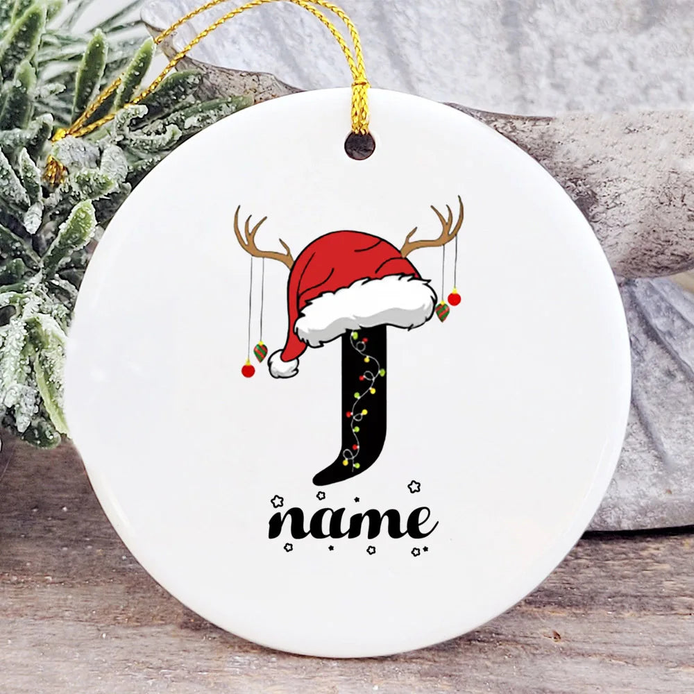 Personalized Baby's First Christmas Ceramic Bauble Ornament