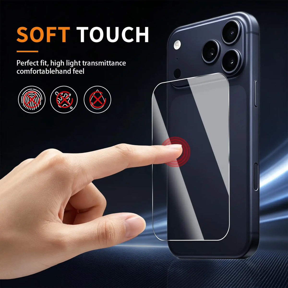 iPhone 18 Pro/Pro Max HD Tempered Glass Back Protector