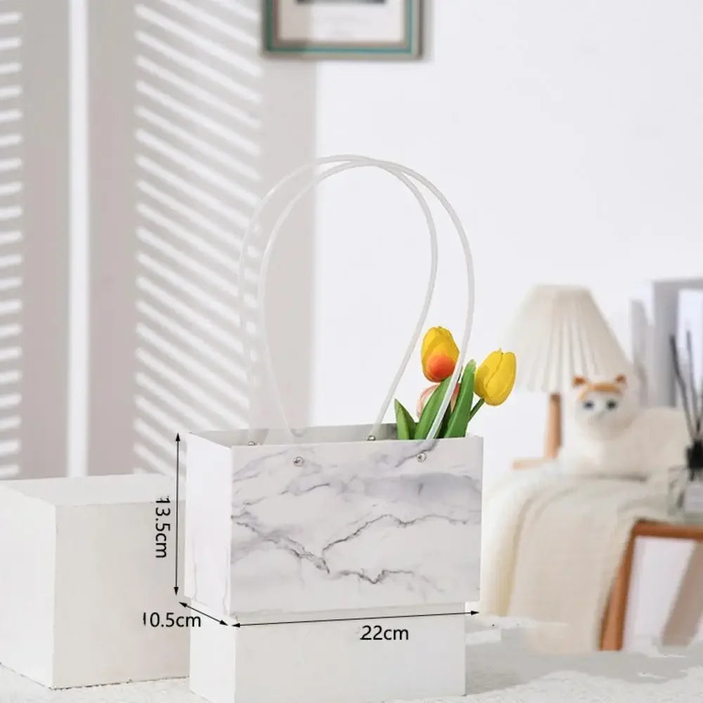 Foldable Flower Tote Gift Box Bag – Rose Bouquet & Candy Pack