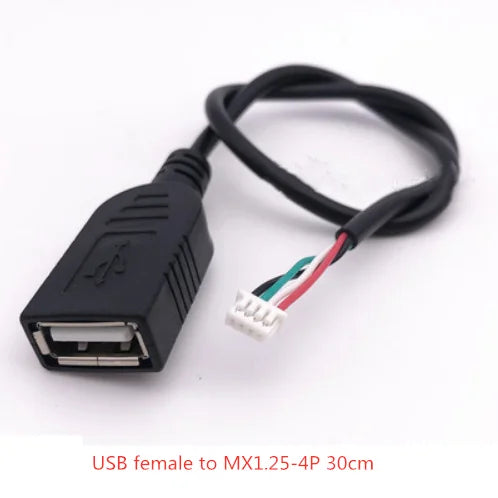 USB Female Terminal DuPont Adapter Extension Cable 30CM 4P