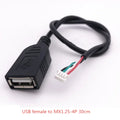 USB Female Terminal DuPont Adapter Extension Cable 30CM 4P