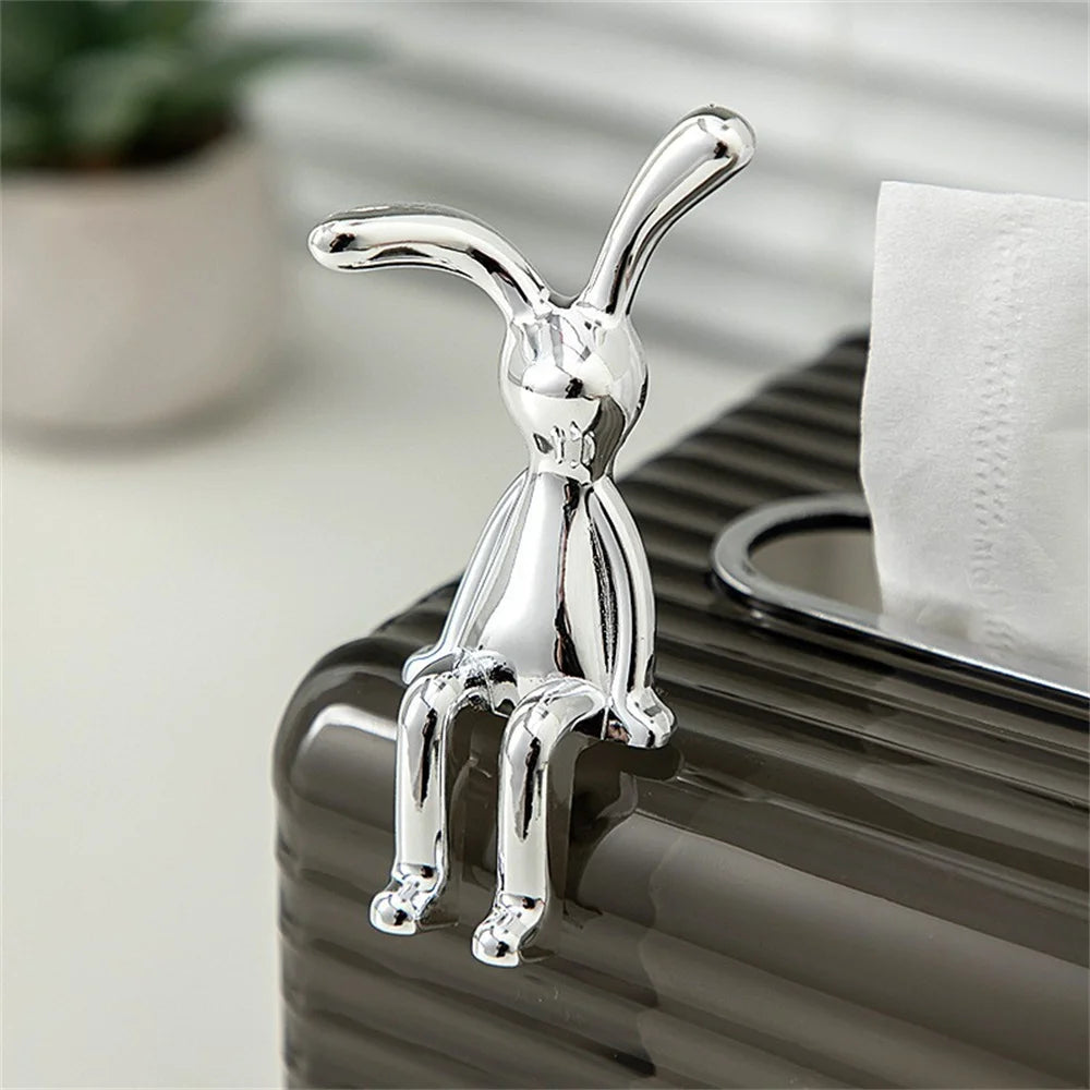 Long-Eared Rabbit Figurine | Easter Bunny Resin Statue Decor