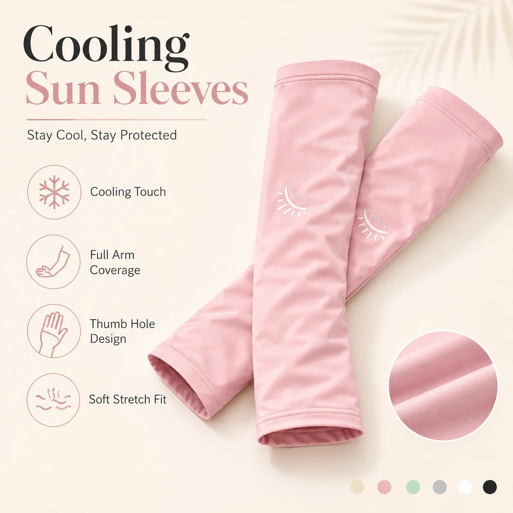 UV Protection Ice Silk Arm Sleeves – Unisex Cycling Sun Sleeves