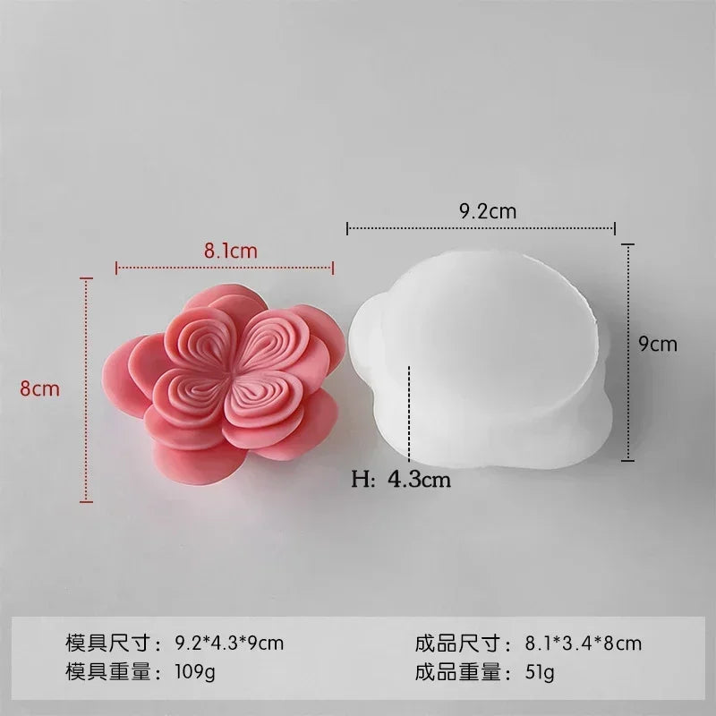 3D Austin Rose Silicone Mold – Candle, Soap & Resin Casting