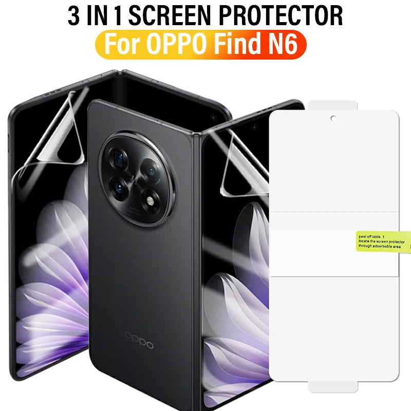 OPPO Find N6 Hydrogel Screen Protector – HD Clear TPU Film