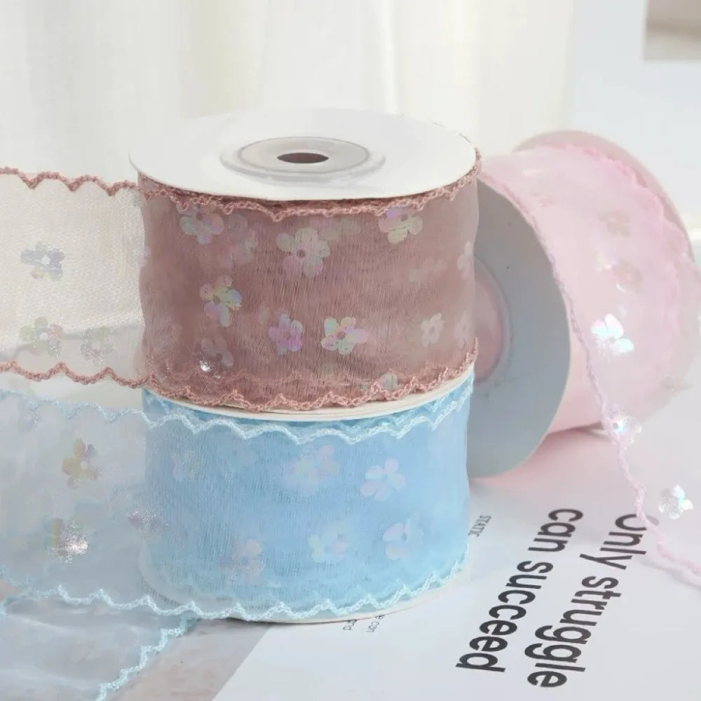 10 Yards Chiffon Wave Edge Ribbon 4cm – Gift & Bouquet Wrap