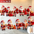 10-Piece Wooden Santa Claus Christmas Hanging Ornaments Set