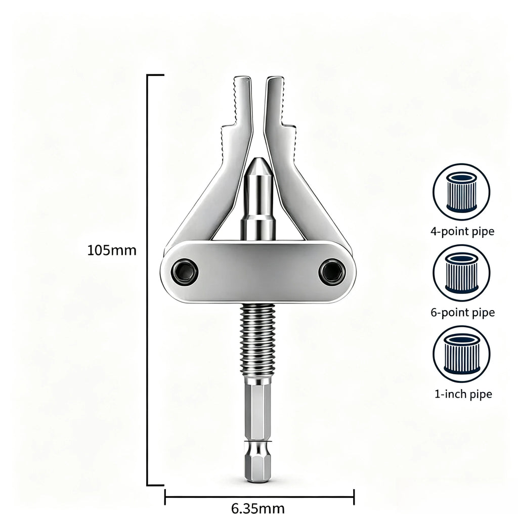 Broken Pipe Thread Extractor – Hex Shank Electric Drill Tool