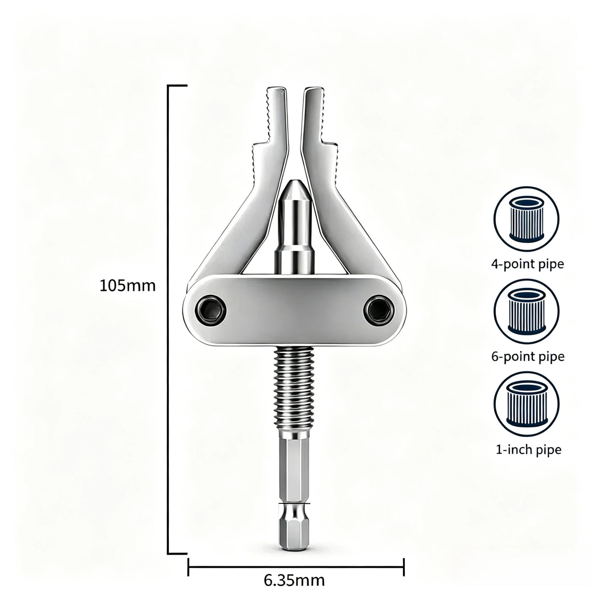 Broken Pipe Thread Extractor – Hex Shank Electric Drill Tool