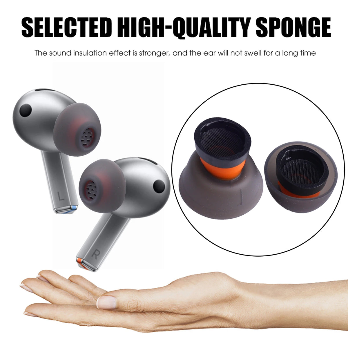 Silicone Ear Tips for Samsung Galaxy Buds 3 Pro – S/M/L Set