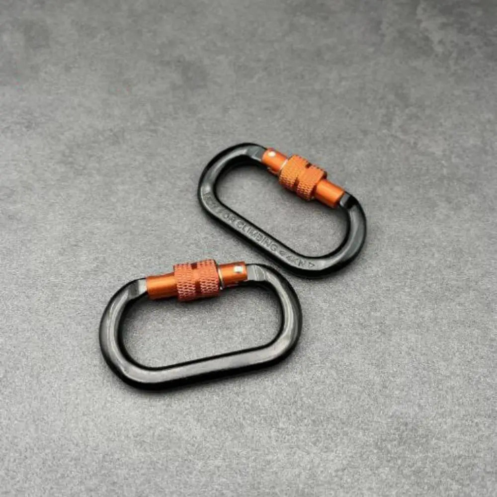 Aluminum D-Shape Safety Carabiner 4KN/12KN/25KN Climbing Lock
