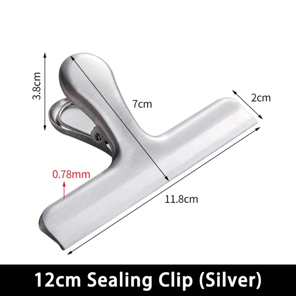 Stainless Steel Metal Binder Clips – Multi-Size Round/Flat/Mountain