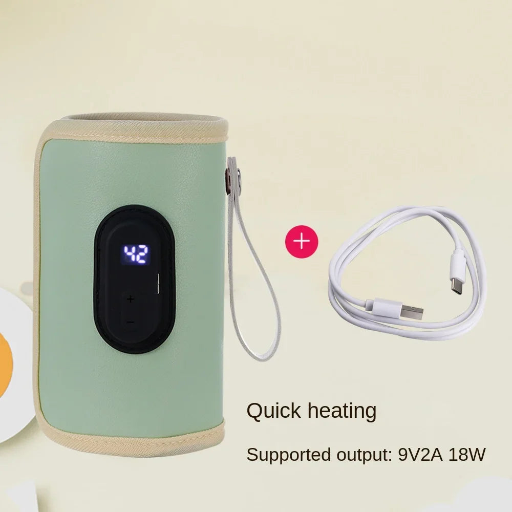 Portable USB Baby Bottle Warmer with Digital Display | Travel
