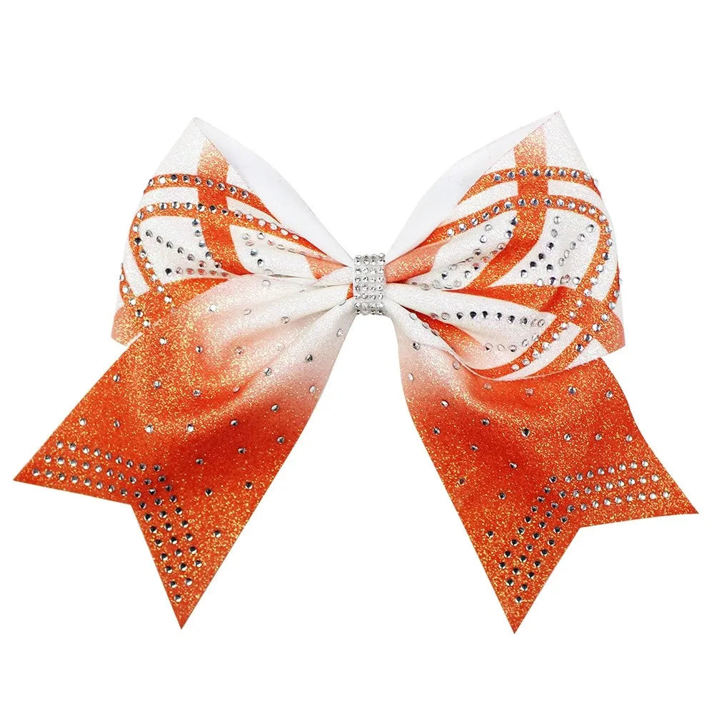 12-Pack Rhinestone Diamond Cheer Bows – Bulk Wholesale Glitter