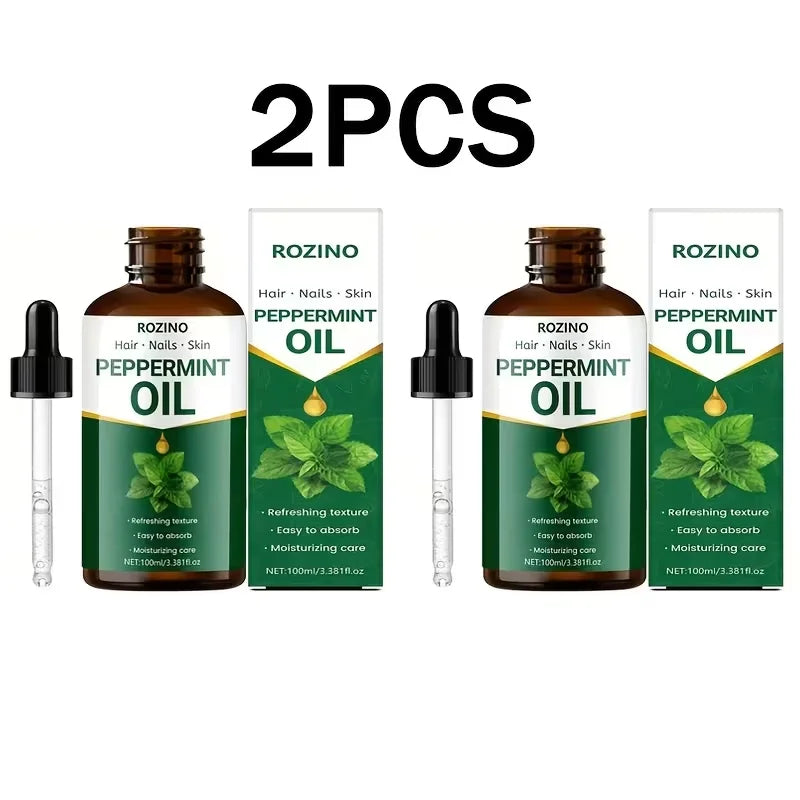 ROZINO Peppermint Essential Oil – Hair, Skin & Nail Care