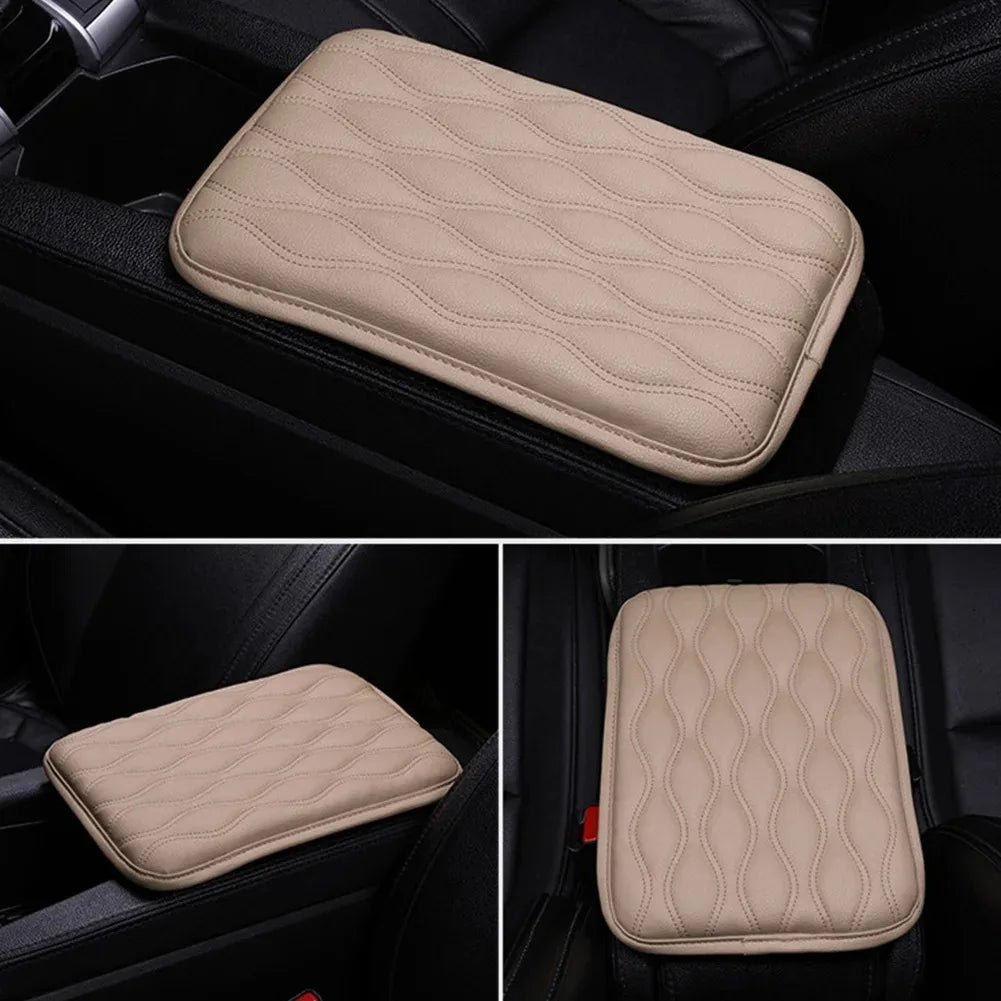 Universal PU Leather Car Armrest Pad Cover | Memory Foam Cushion