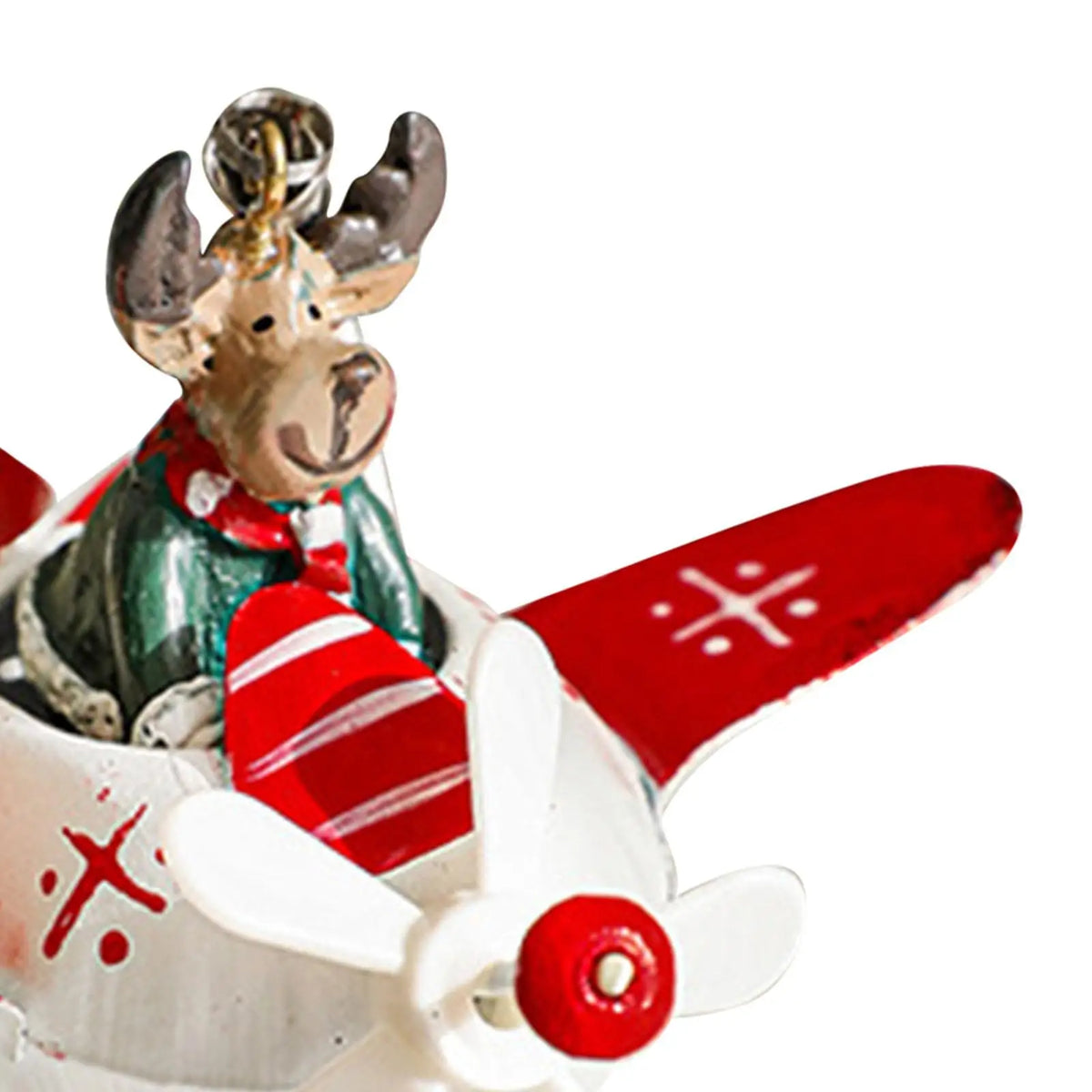 Iron Airplane Christmas Ornament – Hanging Aircraft Figurine