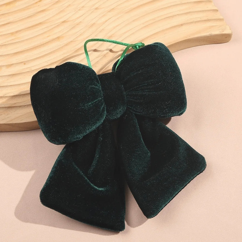 Velvet Bowknot Christmas Ornament – 3 Sizes | Xmas Tree Bow