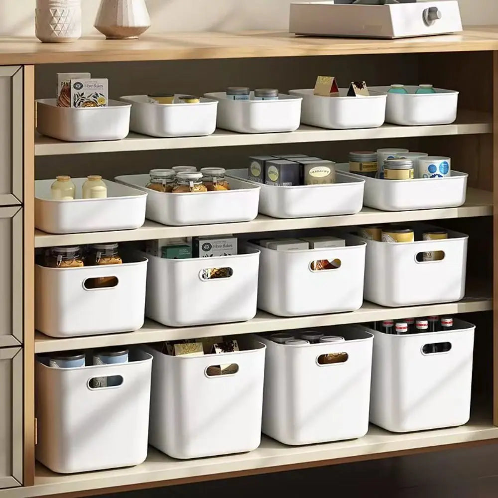 Stackable Plastic Storage Box with Lid – Home Organizer