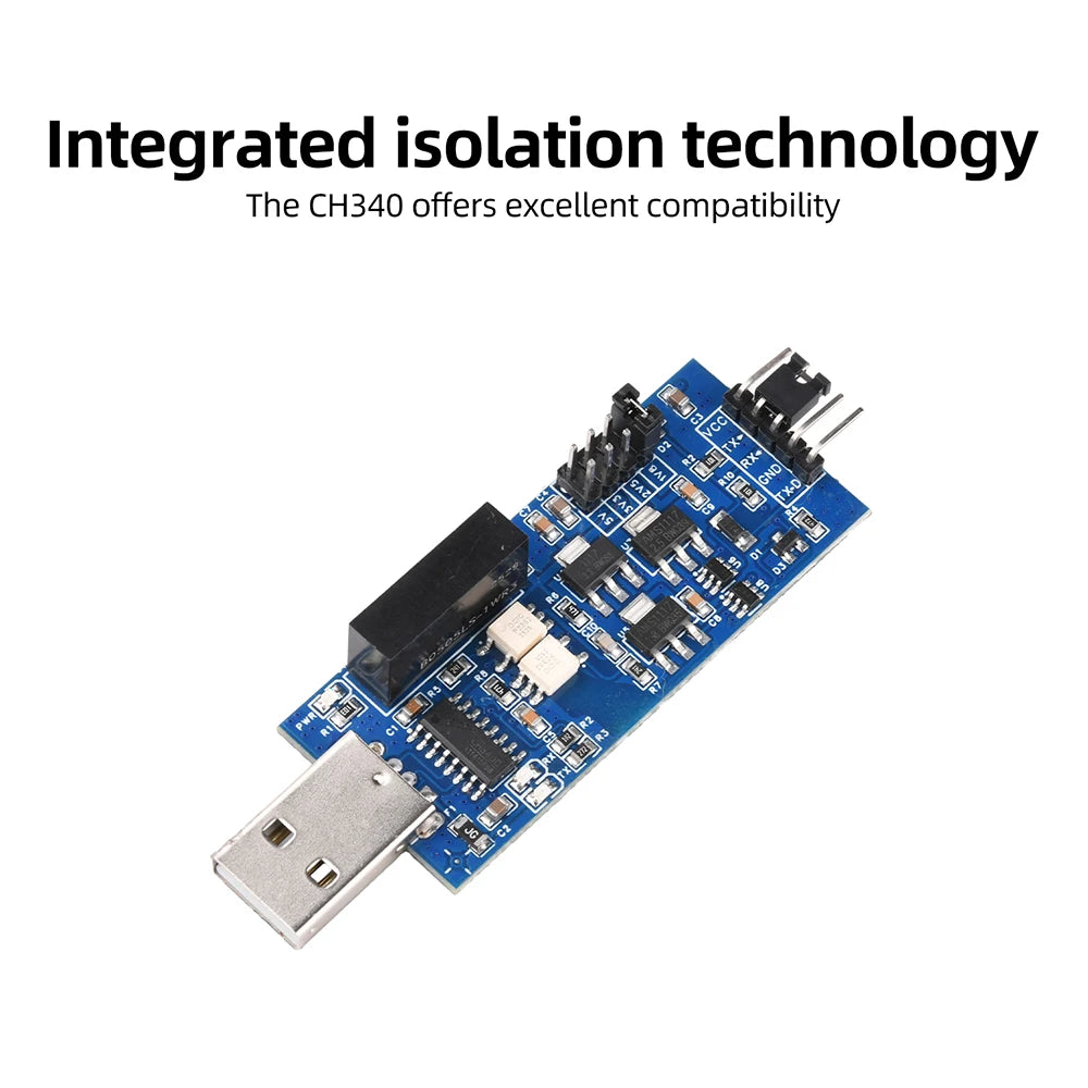 CH340 USB to TTL Isolated Serial Module | 5V 3.3V 1.8V