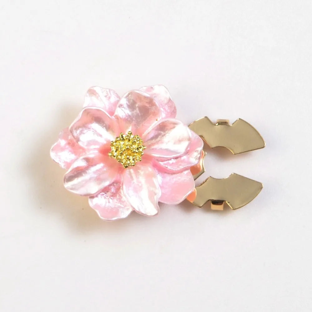 Pearlescent Gardenia Flower Button Covers – DIY Cuff Clips