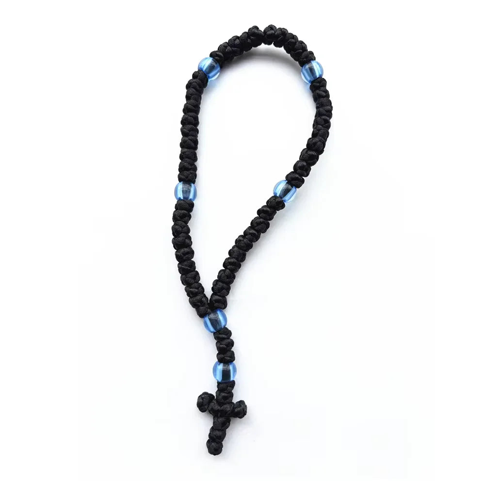 Orthodox Wooden Prayer Beads Rosary Bracelet – Rope & Fabric