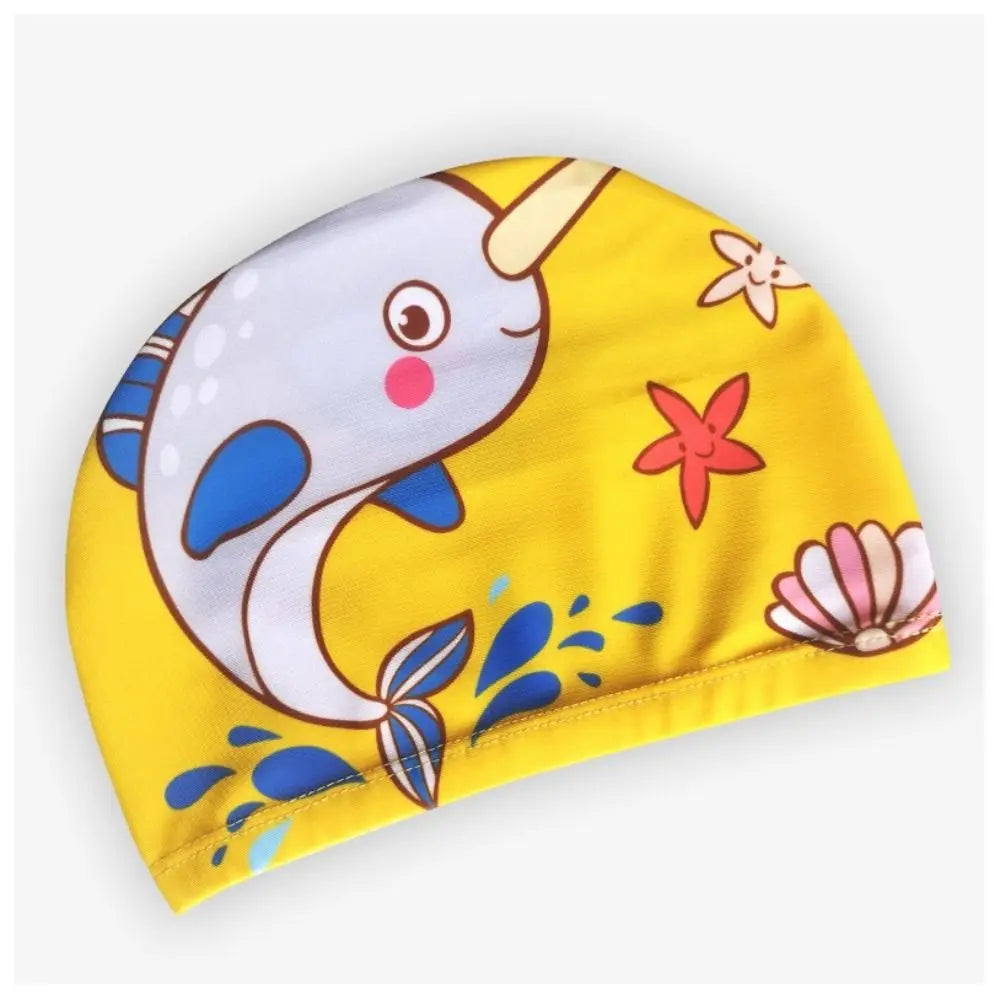 Cartoon Kids Swim Cap – Waterproof Baby & Children Swim Hat