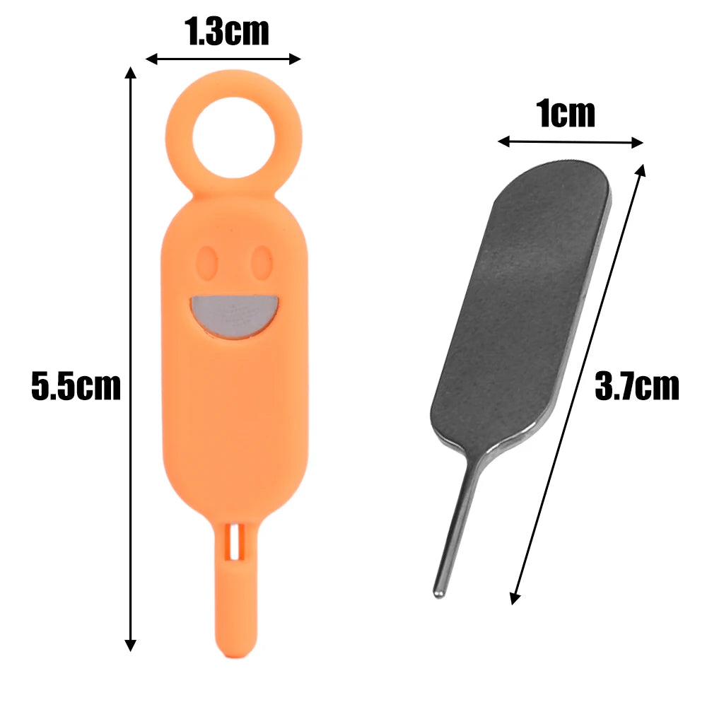 SIM Card Ejector Tool & Card Holder Keychain – 1/5 Pack