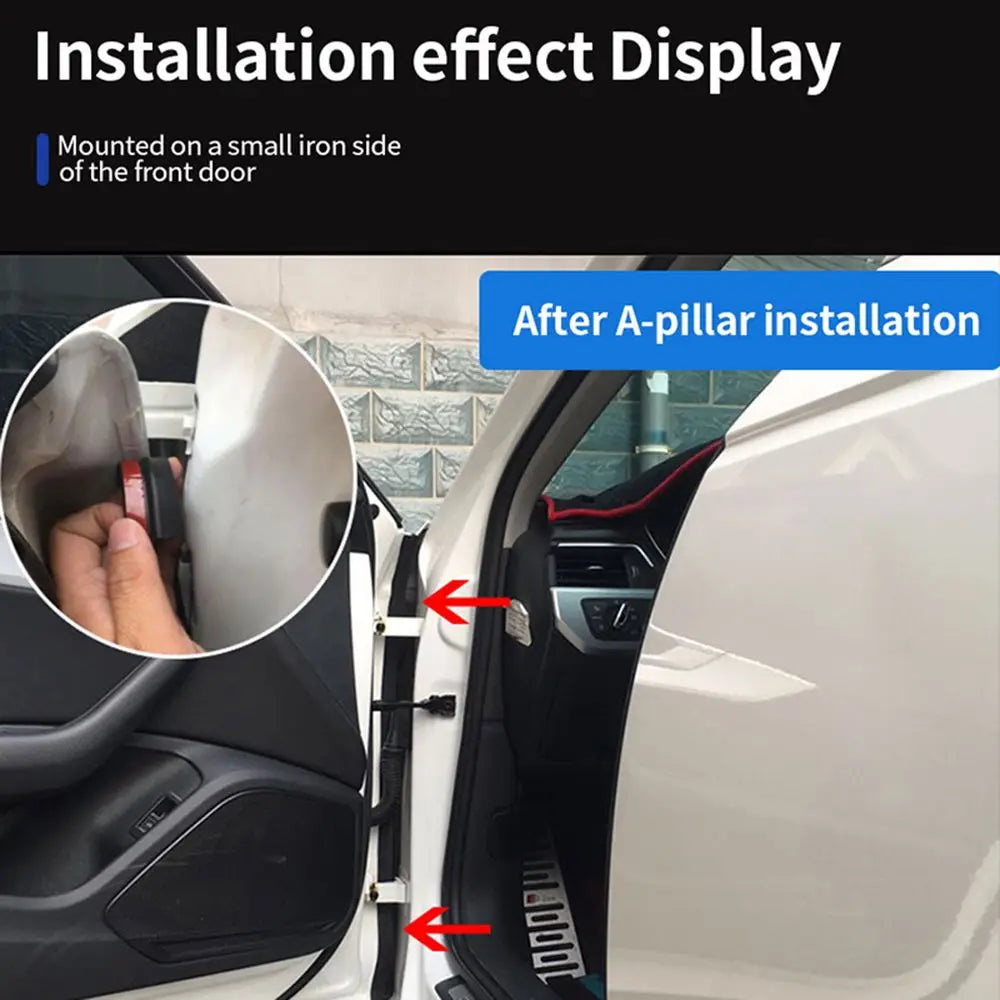 10m Silicone Car Door Seal Strip Weatherstrip Double Layer