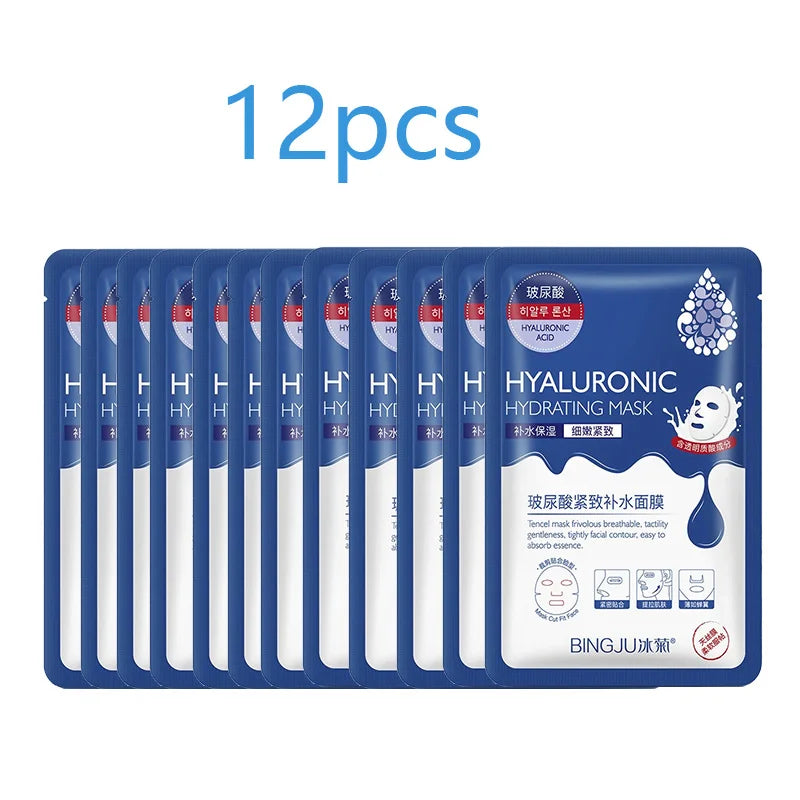 LAIKOU Vitamin B5 & Hyaluronic Acid Sheet Mask Set 12 Pcs