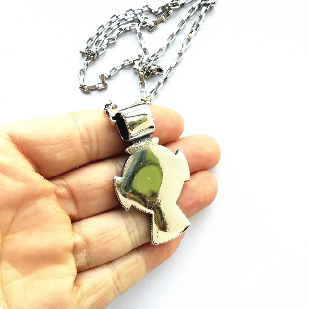 Orthodox Jesus Christ Alloy Pendant Necklace | 60cm Chain