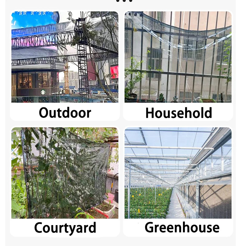 Semi-Transparent PVC Waterproof Tarpaulin Garden Canopy Cover
