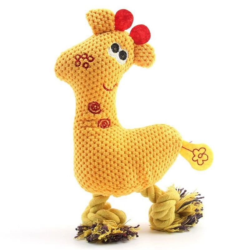 Sika Deer Plush Squeaky Dog Toy – Bite-Resistant Fleece