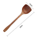 Long Handle Wooden Cooking Spatula – Non-Stick Kitchen Tool