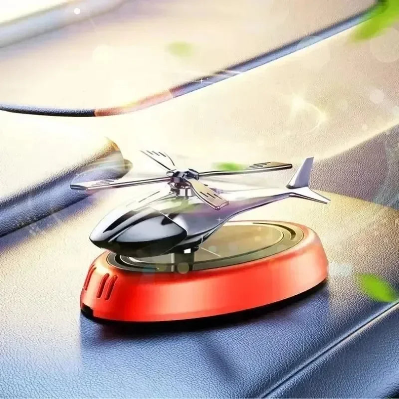 Solar Helicopter Car Air Freshener – Rotating Propeller Diffuser