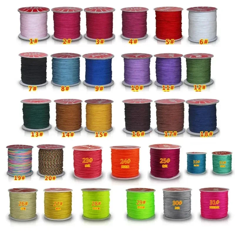 0.8mm Nylon Braided Cord Chinese Knot Macrame String 45M
