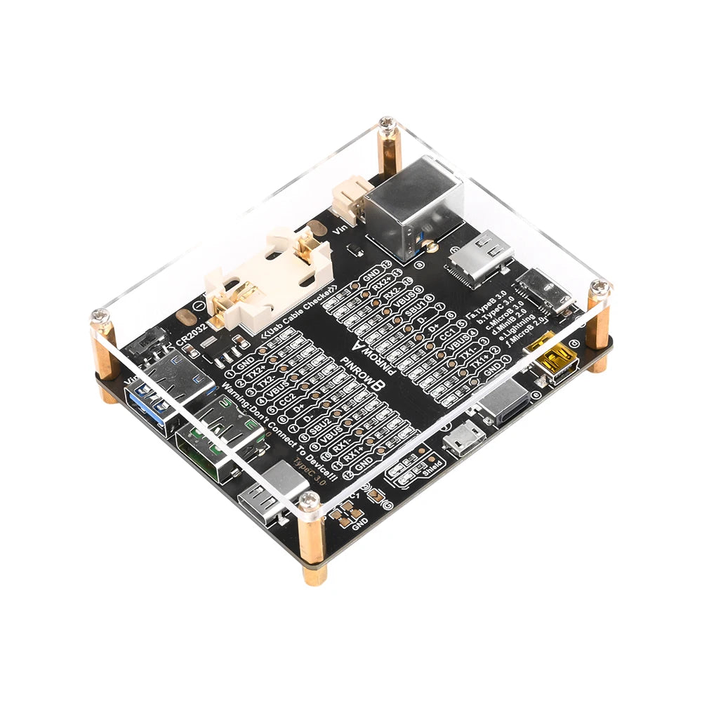 USB Cable Tester Board – Type-C, Micro & Lightning LED Tester